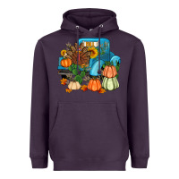 Plum Thanksgiving turkey truck Heavyweight Hoodie - Artiststas