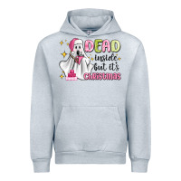 Heather Grey dead inside but it's christmas Urban Hoodie - MaliasSmallBusiness