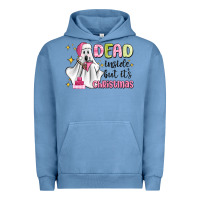 Pigment Pebble Blue dead inside but it's christmas Urban Hoodie - MaliasSmallBusiness