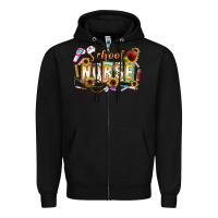 Black school nurse Zipper Hoodie - CowhideDigitalArt