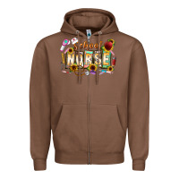 Chestnut school nurse Zipper Hoodie - CowhideDigitalArt