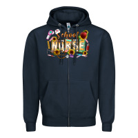 Navy school nurse Zipper Hoodie - CowhideDigitalArt