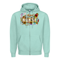 Seafoam school nurse Zipper Hoodie - CowhideDigitalArt