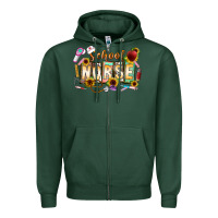 Sports Green school nurse Zipper Hoodie - CowhideDigitalArt