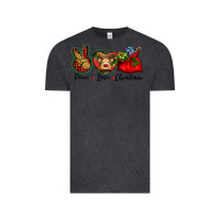 Vintage Black peace love Christmas Vintage Tee - BarkalooDesign