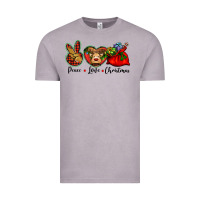 Vintage Zinc peace love Christmas Vintage Tee - BarkalooDesign