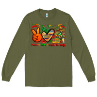 Army Green peace love cinco de mayo Long Sleeve Tee - Zillion Design Studio