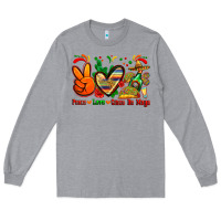Heather Grey peace love cinco de mayo Long Sleeve Tee - Zillion Design Studio