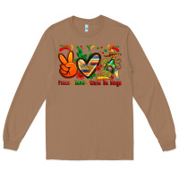 Toasted Coconut peace love cinco de mayo Long Sleeve Tee - Zillion Design Studio
