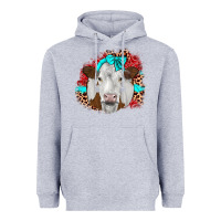 Heather Grey ribbon simmental leopard Heavyweight Hoodie - JahusDesignShop
