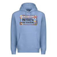 Colony Blue hello im mentally at the bookstore Premium Hoodie - MaliasSmallBusiness