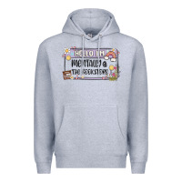 Heather Grey hello im mentally at the bookstore Premium Hoodie - MaliasSmallBusiness