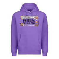 Purple hello im mentally at the bookstore Premium Hoodie - MaliasSmallBusiness