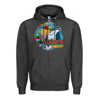 Charcoal Heather beach please Zipper Hoodie - SublimationCraftShop