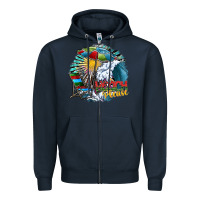 Navy beach please Zipper Hoodie - SublimationCraftShop