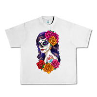 Lunar Rock sugar skull girl Urban Heavy Tee - RanaPortraitStore