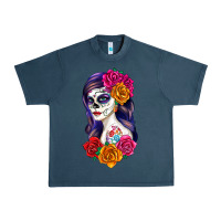 Sugar Skull Girl Urban Heavy Tee | Teevron