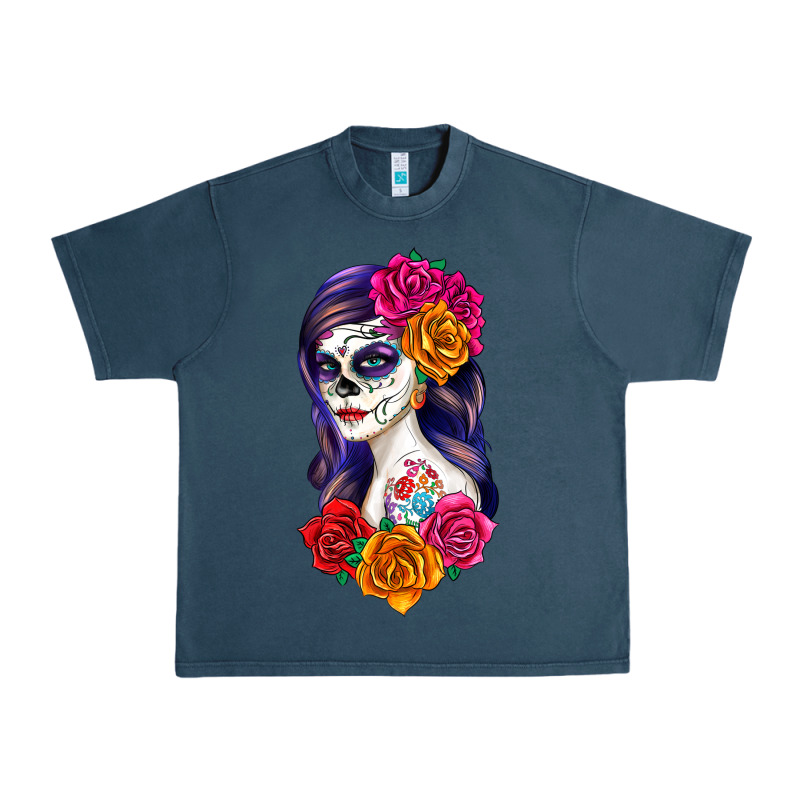 Sugar Skull Girl Urban Heavy Tee by RanaPortraitStore | Teevron