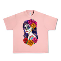 Salmon sugar skull girl Urban Heavy Tee - RanaPortraitStore