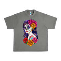 Tornado sugar skull girl Urban Heavy Tee - RanaPortraitStore