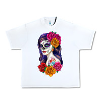 White sugar skull girl Urban Heavy Tee - RanaPortraitStore