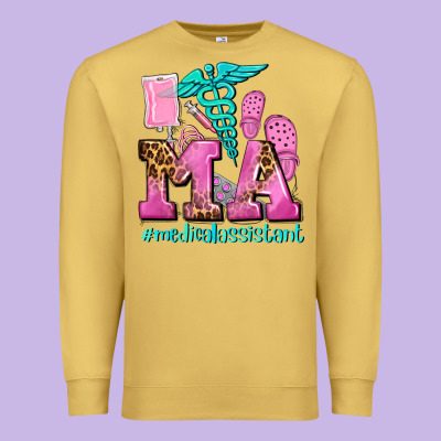 M A Medical Assistant Premium Sweatshirt Designed By Adodesignshop