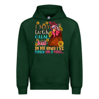 Forest Green i may look calm but in my head i pecked you three Urban Hoodie - NancyCooperArtShop