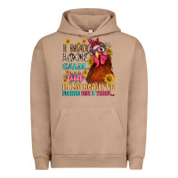 Pigment Burro i may look calm but in my head i pecked you three Urban Hoodie - NancyCooperArtShop