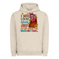Pigment French Oak i may look calm but in my head i pecked you three Urban Hoodie - NancyCooperArtShop