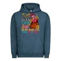 Pigment Midnight Navy i may look calm but in my head i pecked you three Urban Hoodie - NancyCooperArtShop