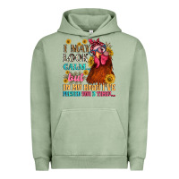 Pigment Oil Green i may look calm but in my head i pecked you three Urban Hoodie - NancyCooperArtShop