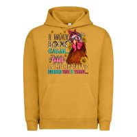 Pigment Peanut Butter i may look calm but in my head i pecked you three Urban Hoodie - NancyCooperArtShop