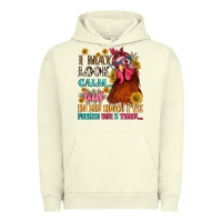 I May Look Calm But In My Head I Pecked You Three Urban Hoodie | Teevron