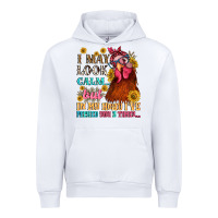 White i may look calm but in my head i pecked you three Urban Hoodie - NancyCooperArtShop