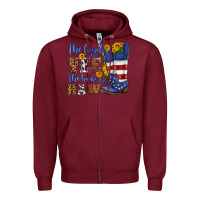 Burgundy the land of the yee the home of the haw Zipper Hoodie - HRA Design Shop