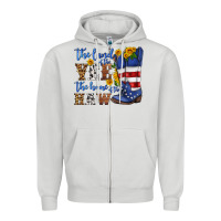 Dove Grey the land of the yee the home of the haw Zipper Hoodie - HRA Design Shop