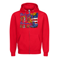 Red the land of the yee the home of the haw Zipper Hoodie - HRA Design Shop