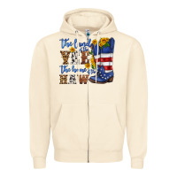 Sandshell the land of the yee the home of the haw Zipper Hoodie - HRA Design Shop