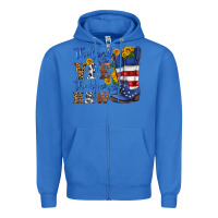 True Royal the land of the yee the home of the haw Zipper Hoodie - HRA Design Shop