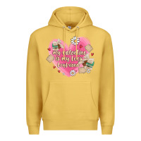 Antique Gold my valentine is my look boyfriend Premium Hoodie - MaliasSmallBusiness