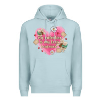 Blue Mist my valentine is my look boyfriend Premium Hoodie - MaliasSmallBusiness