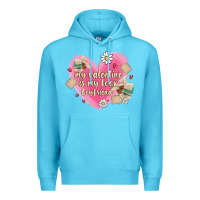 Ocean Blue my valentine is my look boyfriend Premium Hoodie - MaliasSmallBusiness