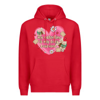 Red my valentine is my look boyfriend Premium Hoodie - MaliasSmallBusiness