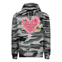 Slate Camo my valentine is my look boyfriend Premium Hoodie - MaliasSmallBusiness
