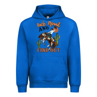Cobalt buck around and find out rodeo cowboy Urban Hoodie - MaliasSmallBusiness