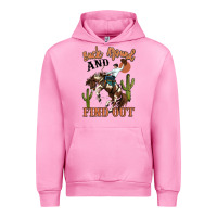 Fuchsia Pink buck around and find out rodeo cowboy Urban Hoodie - MaliasSmallBusiness