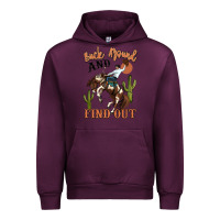 Mauve Wine buck around and find out rodeo cowboy Urban Hoodie - MaliasSmallBusiness
