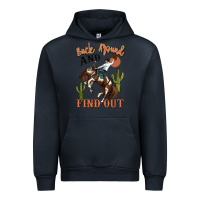 Navy buck around and find out rodeo cowboy Urban Hoodie - MaliasSmallBusiness