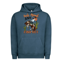 Pigment Midnight Navy buck around and find out rodeo cowboy Urban Hoodie - MaliasSmallBusiness
