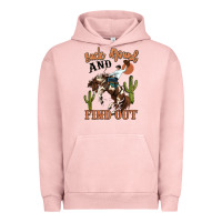Pigment Salmon buck around and find out rodeo cowboy Urban Hoodie - MaliasSmallBusiness
